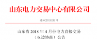 山東4月份雙邊協(xié)商、集中競價交易27日展開（附名單）