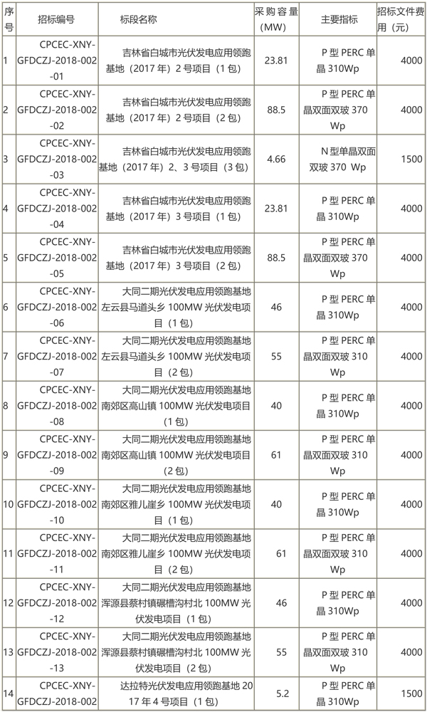 國家電投第二批光伏領(lǐng)跑者項目組件、逆變器招標(biāo)