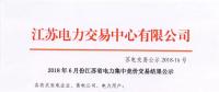 江蘇 | 2018年6月集中競價交易結(jié)果：成交電量33.31億千瓦時！