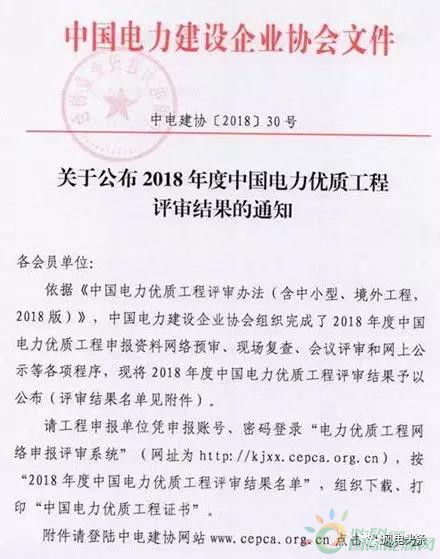 7個風電工程獲獎!2018中國電力優(yōu)質(zhì)工程評審結(jié)果名單出爐!(附詳細名單)
