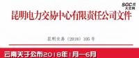 云南關于公布2018年1至6月雙邊協(xié)商交易完成情況及暫停交易資格的通知