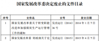 發(fā)改委廢止《關(guān)于規(guī)范跨省發(fā)電、供電計(jì)劃和省級(jí)發(fā)電、供電計(jì)劃備案核準(zhǔn)報(bào)送審批工作》等8個(gè)文件