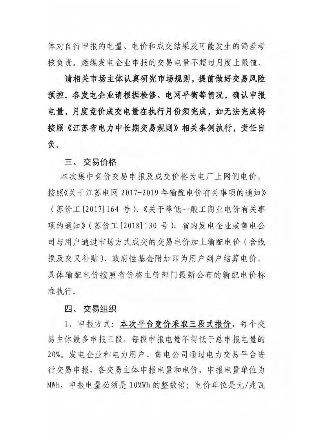 江蘇2019年3月份江蘇省電力集中競(jìng)價(jià)交易(附購(gòu)電方申報(bào)需量)